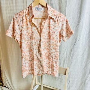 Vintage 70s Cape Cod Match Mates Button Up Top Size Medium